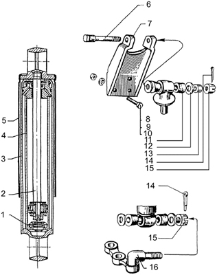 Рис.1. Схема амортизатора подвески М5-2905006