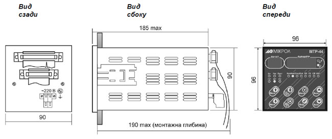 Схема габаритов МТР-44