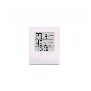 Цифровой термогигрометр с часами и будильником T-17 фото 1