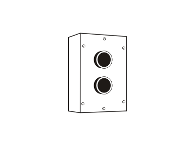 Кнопочный пост металлический BoxМ1-2 фото 1
