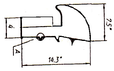 Р-012-03 – уплотнитель стеклопакета форточки фото 1