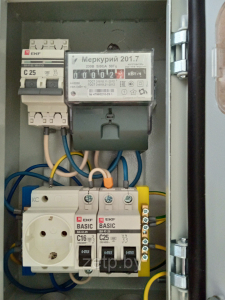ЩУЭ-1 щит учета электроэнергии в сборе (навесной, уличный для дачи, гаража) фото 1