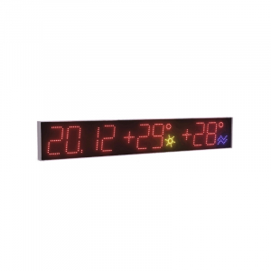 Светодиодные часы-термометр-календарь ЧТТК-150-КВ фото 1