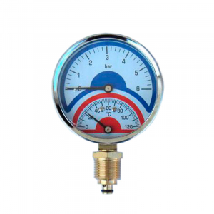 Термоманометр 6 bar/120C радиальный (индикатор давления и температуры) фото 1