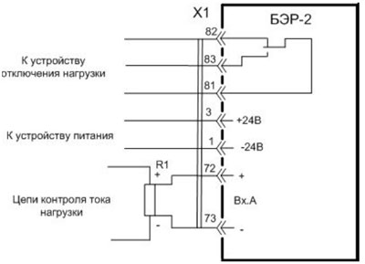 Рисунок 1. Схема внешних подключений блока БЭР-2