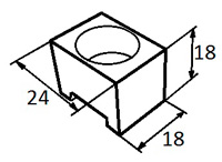 Рис.72. Габаритный чертеж неподвижного электроконтакта 26SM, 28SM, 29SM (Škoda)