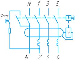 Рис.1. Схема электрическая принципиальная выключателя АД2-63