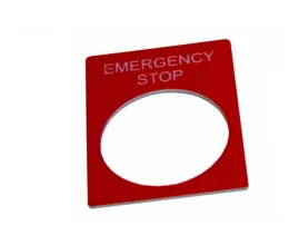 Табличка маркировочная EMERGENCY STOP прямоугольная фото