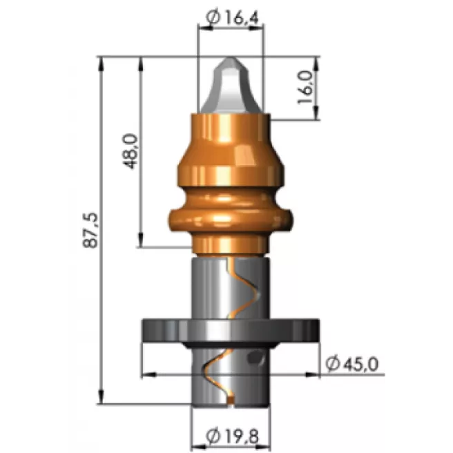 Дорожный резец Element Six RM3-TN1 фото 1