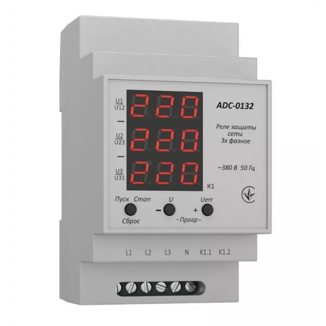 Трехфазное реле контроля напряжения Adecs ADC-0132-10 фото 1