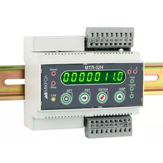 Микропроцессорный таймер-счетчик на DIN рейку МТЛ-32Н фото 1