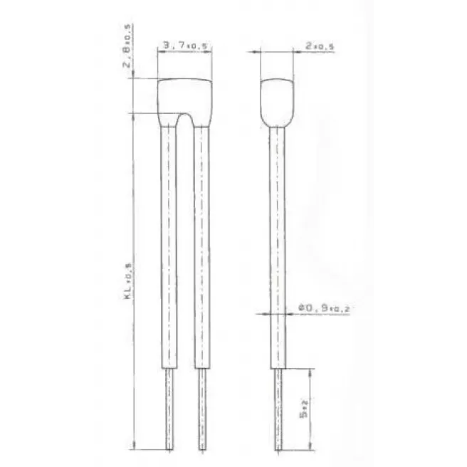 Платиновый датчик по тонкопленочной технологии PTC-1206 фото 1